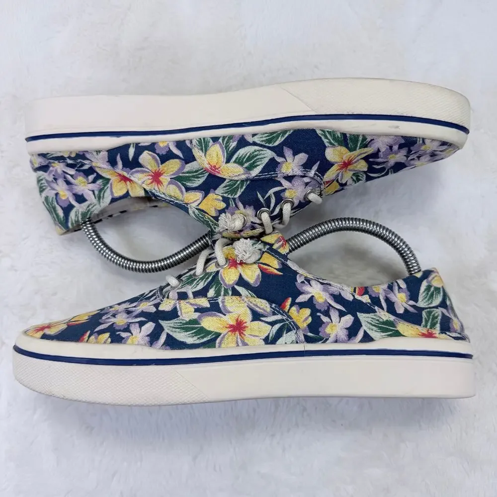Mad Love Women’s Kendra Floral Canvas Lace-Up Casual Sneakers Size 10